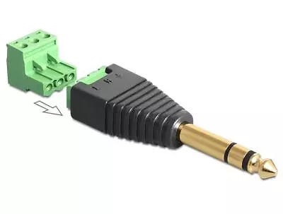Kaufen Adapter Terminalblock 2 Teilig - Klinkenstecker 6,35mm 3 Pin Stereo Schraubbar • 5.23€
