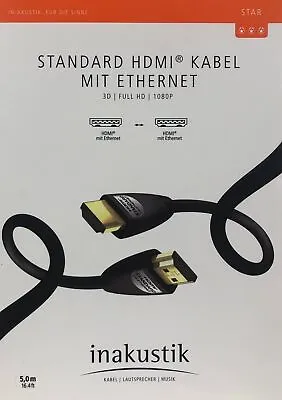 Kaufen Inakustik Star High Speed HDMI Kabel Mit Ethernet 5,0 M, UVP 30,49 € • 11.99€