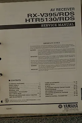 Kaufen Service Manual Für Yamaha RX-V395RDS / HTR5130RDS • 15.50€