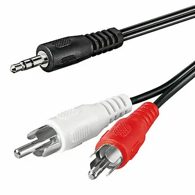 Kaufen  5 M Klinke Cinch AUX Audio Kabel 3,5mm Klinkenstecker Auf 2 Chinch RCA Stecker • 4.90€