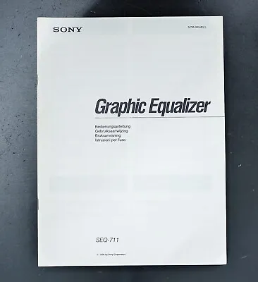 Kaufen Original SONY SEQ-711 Graphic Equalizer Bedienungsanleitung / User Manual • 36.50€