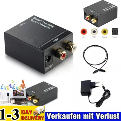 Kaufen Digital Optisch L/R Toslink Koaxial Auf Analog RCA Audio Konverter Adapter Kabel • 12.99€