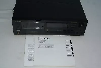 Kaufen Pioneer CT-656 Stereo Cassette Deck/Tape 3-Head-System-Dolby HX PRO Schwarz • 51€
