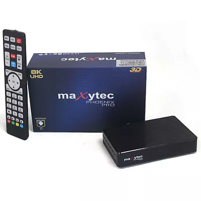 Kaufen Maxytec PHOENIX Pro 8K IPTV UHD Box Android 9.1 Streaming Wlan 60fps Multi • 84.90€