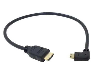 Kaufen SYSTEM-S 90° Grad Gewinkelt Winkel Mini HDMI To Standard HDMI Kabel 50 Cm • 12.99€