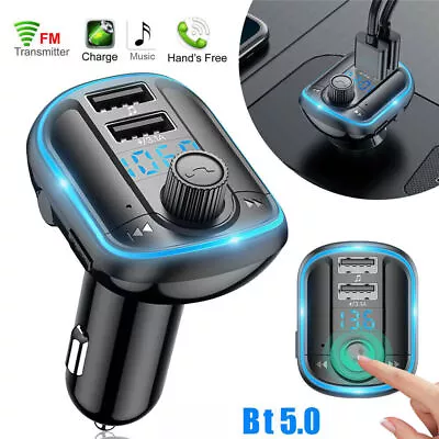 Kaufen KFZ BT 5.0 FM Transmitter Auto Audio MP3 Player USB Ladegerät Adapter DA • 9.51€