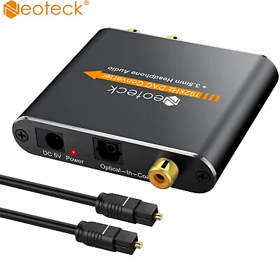 Kaufen Neoteck Digital Zu Analog Audio Konverter 192kHz Koaxial Optisch Toslink RCA R/L • 22.99€