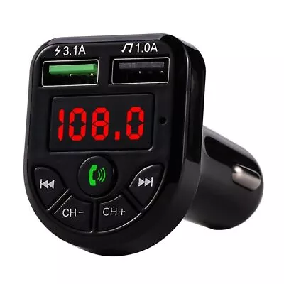 Kaufen Bluetooth Transmitter Auto Kfz Radio Adapter Mit Dual USB Ladegerät Für Handy • 6.99€