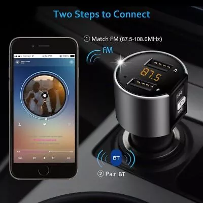Kaufen Bluetooth FM Transmitter KFZ Auto Radio MP3 Player Dual USB Ladegerät Adapter DE • 11.99€