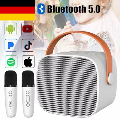 Kaufen Mini Karaoke Set Anlage Bluetooth Karaoke Lautsprecher Machine Mit 2 Mikrofonen • 29.99€
