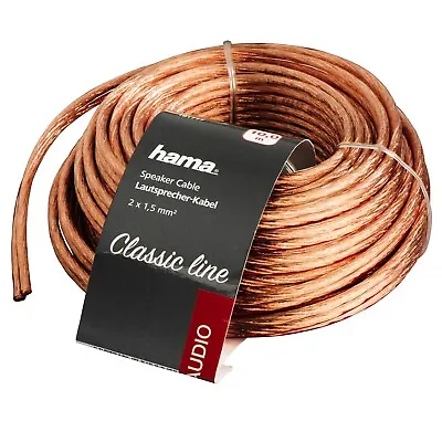 Kaufen Hama HQ 10m Lautsprecher-Kabel 2x 1,5mm² Dick 2-adrig Boxen-Kabel Hifi LS Kabel • 7.64€