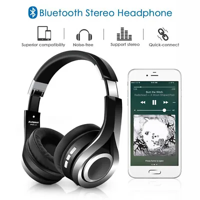 Kaufen ELEGIANT On Ear Kopfhörer Bluetooth Stereo Kabellos Faltbare Schwarz Hochwertige • 30.51€