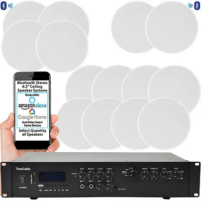 Kaufen Bluetooth Stereo Soundsystem 100 W Low Profile Decken Lautsprecher Kanal HiFi Amp • 358.53€