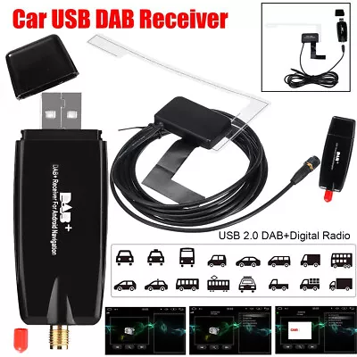 Kaufen USB Android DAB+ Autoradio Adapter Digital Tuner Audio Empfänger Antenne DE • 39.52€