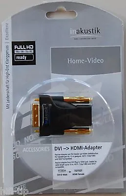Kaufen Inakustik Exzellenz HDMI DVI Adapter DVI (m) HDMI (w) Vergoldet / 0083240 • 34.90€