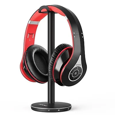 Kaufen Kabellose Kopfhörer Bluetooth Schwarz Rot Headset Verstellbar Over-Ear Ohrhörer • 58.10€