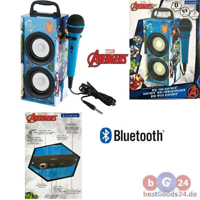 Kaufen MARVEL Avengers Lexibook Bluetooth Tower Voice Lautsprecher Karaoke Funktion LED • 25.95€