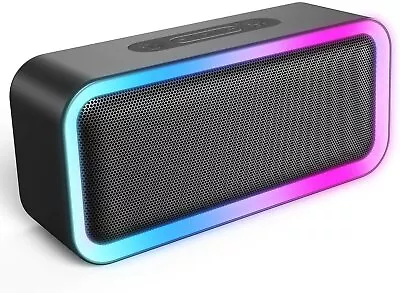 Kaufen MEGUO 10 W Tragbarer Drahtloser Bluetooth Lautsprecher 2022 RGB Lichter IPX5 Technologie • 22.33€