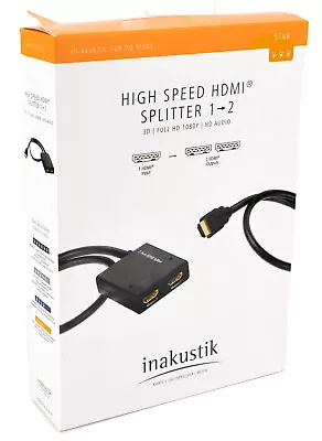 Kaufen Inakustik HDMI Splitter 1 In 2 Out Verteiler Adapter Hub 3D 1080p Full HD 245 • 48.95€