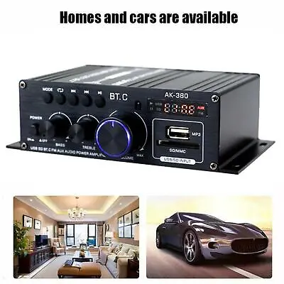Kaufen AK380 400W + 400W Audio Endstufe Lautsprecher Amp 2-Kanal Für Auto MP3 • 35.79€