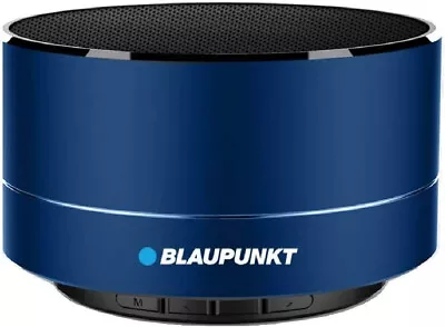 Kaufen Blaupunkt Bluetooth Aluminium LED Kleiner Lautsprecher Mit SD Steckplatz Blau • 17.42€
