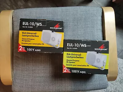 Kaufen 2x Monacor EUL-10/WS ELA-Universal-Lautsprecherbox (weiß) • 35€