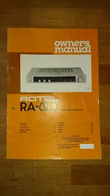 Kaufen Rotel RA-820  Bedienungsanleitung Operating Instuctions Manual • 2€