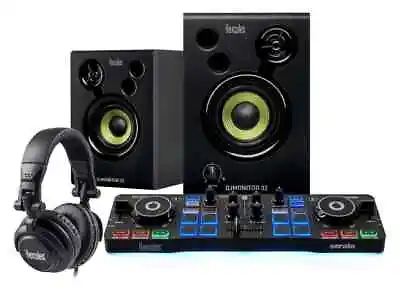 Kaufen Mega DJ Starter Kit Für Einsteiger Controller, 2 Monitore, Kopfhörer & Software • 189€