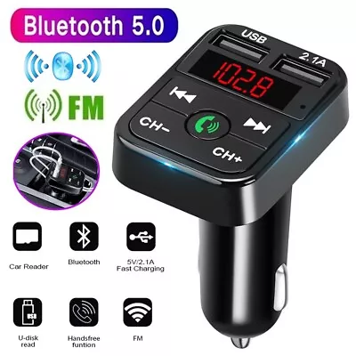 Kaufen Bluetooth 5.0 FM Transmitter MP3 Modulator Player Car Kit Wireless Handsfree • 7.99€
