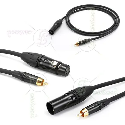 Kaufen Audio-Adapterkabel 0,5 Bis 15 Meter XLR Male Female Auf X Cinch Stecker Mic OFC • 9.39€