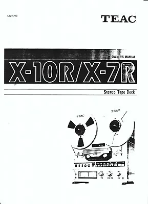 Kaufen Teac User Manual Bedienungsanleitung Für X- 7 R - X10 R Englisch Copy • 12.50€
