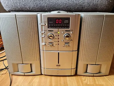 Kaufen ICE Kompakt-Stereo-Anlage Radio, Kassettenrecorder, CD, 2 Boxen  Stereoanlage • 23€