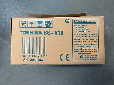 Kaufen 4x Toshiba Lautsprecher SS-V18. Surround Sound Lautsprecher, Unbenutzt Nagelneu Verpackt • 34.17€