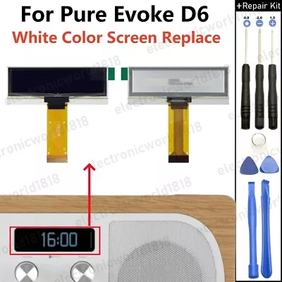 Kaufen Display For Pure Evoke D6 DAB/FM Home Bluetooth Radio WHITE OLED Screen NEU • 40.69€