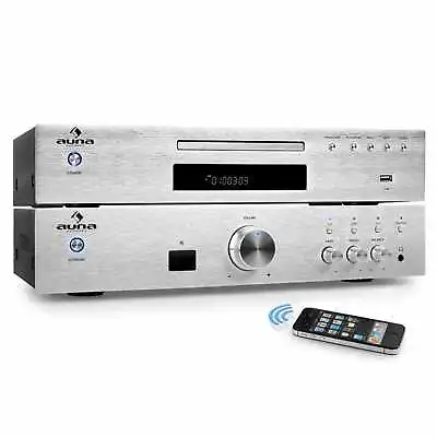 Kaufen 2.0 HiFi Set MP3 CD Player Stereo Verstärker 600W Bluetooth USB UKW Radio Tuner • 189.99€