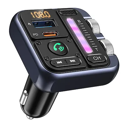 Kaufen FM Transmitter Bluetooth 5.3 Adapter Auto 42W PD & QC3.0 Radio Mit Dual USB Port • 16.99€
