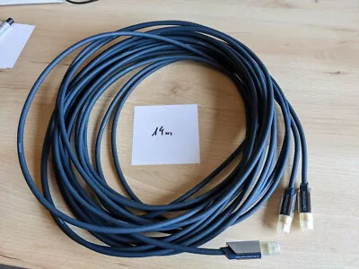 Kaufen Subwooferkabel Y-Kabel Cinch-Kabel Clicktronic 14m RCA Stecker Vergoldet-wie NEU • 1€