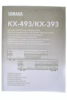 Kaufen Original Bedienungsanleitung Yamaha Kx-493, Kx-393 • 18.99€