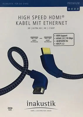Kaufen Inakustik Premium High Speed HDMI Kabel Mit Ethernet 2,0 M, UVP 38,49 € • 15.99€
