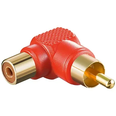 Kaufen Audio-Winkel-Adapter Cinch-Stecker Auf Cinch-Buchse 90° Rot • 2.79€