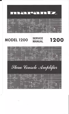 Kaufen Marantz Service Manual Für Model 1200   Copy • 11€