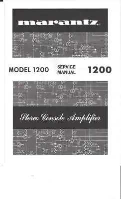 Kaufen Marantz Service Manual Für Model 1200   Copy • 11€