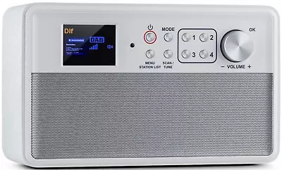 Kaufen Auna Digitalradio DAB+ FM Tuner Lautsprecher Box  2,4  Display Weiß • 66.99€