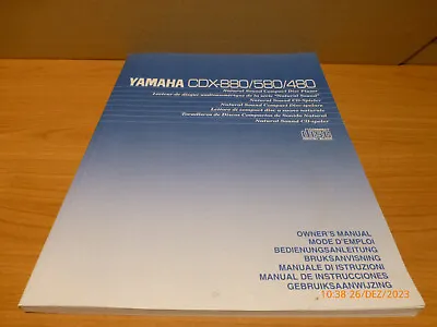 Kaufen Bedienungsanleitung Für Yamaha CDX-880 / CDX-580 / CDX-480 Deutsch ORIGINAL • 4.99€