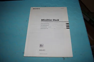 Kaufen Sony MDS-PC1 Manual (Multi Language) • 36.90€