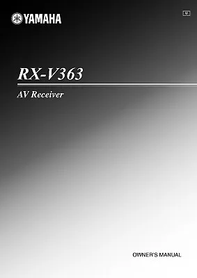 Kaufen Bedienungsanleitung-Operating Instructions Für Yamaha RX-V363  • 13.50€