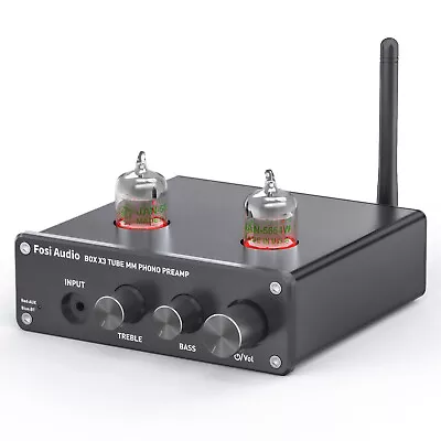 Kaufen Fosi Audio BOX X3 Phono Vorverstärker HiFi Bluetooth Vakuum Röhren Verstärker EU • 79.99€