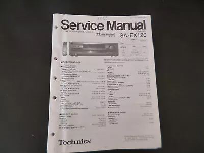 Kaufen Original Service Manual Schaltplan Technics SA-EX120 • 12.50€