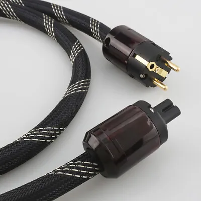 Kaufen HIFI Reines Kupfer US EU Netzkabel Kabel Mit Abbildung 8 IEC C7 IEC Power Cord • 18.55€