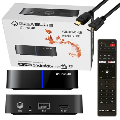 Kaufen GigaBlue UHD X1 Plus 4K Android IPTV/OTT Media Streamer 1x DVB-S2X Tuner, WLAN • 99€
